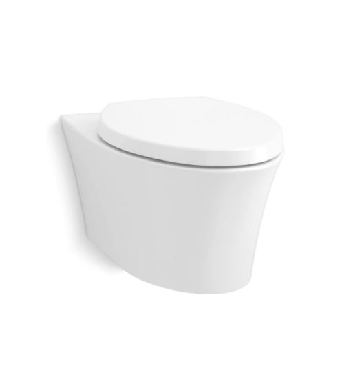 Kohler Veil K-31539-0 Wall-hung Compact Elongated Toilet