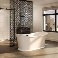 MAAX Elina 66x34 Acrylic Freestanding Center Drain Bathtub