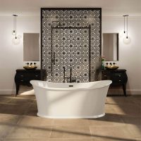 MAAX Elina 66x34 Acrylic Freestanding Center Drain Bathtub