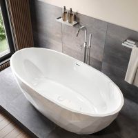 MAAX Fura White 6732 Acrylic Freestanding Bathtub 107826-000-001-000