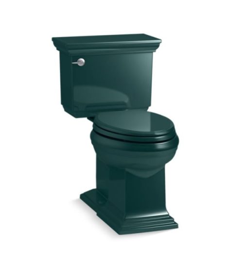 Kohler Memoirs Stately Teal Toilet & Seat K-6669-17