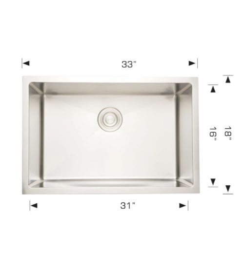 Bosco 203336 Plus 33" Undermount Kitchen Sink