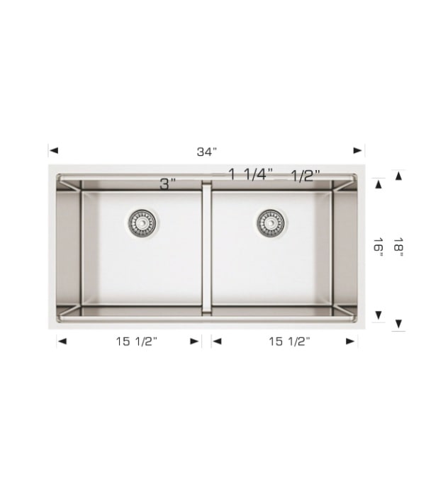 Bosco 203418 Plus Titanium 34" Multi-Level Kitchen Workstation