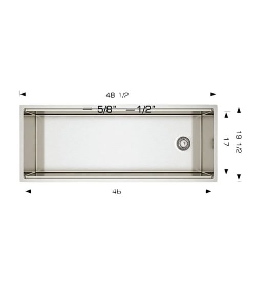 Bosco 204819M Plus 48" Linear Kitchen Workstation Sink