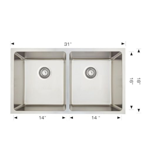 Bosco 207117B Standard Series 31" Kitchen Sink