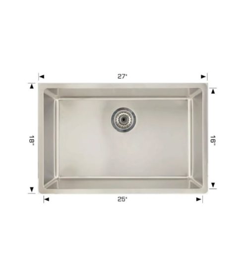 Bosco 207127 Single Bowl 27" Kitchen Sink