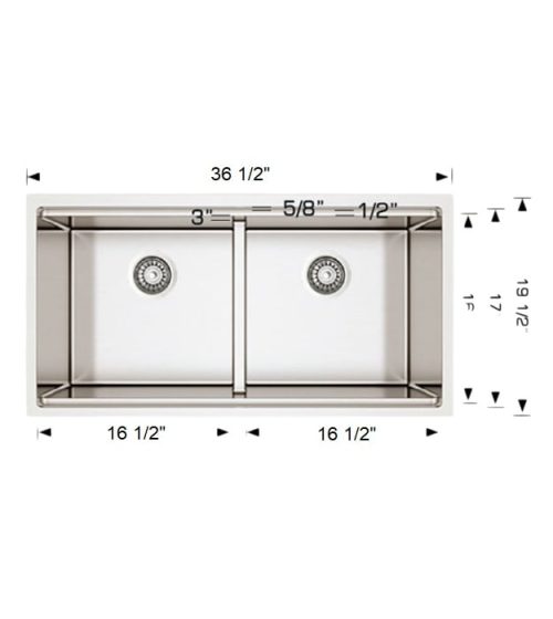 Bosco 223619 Plus 36" Kitchen Sink Workstation