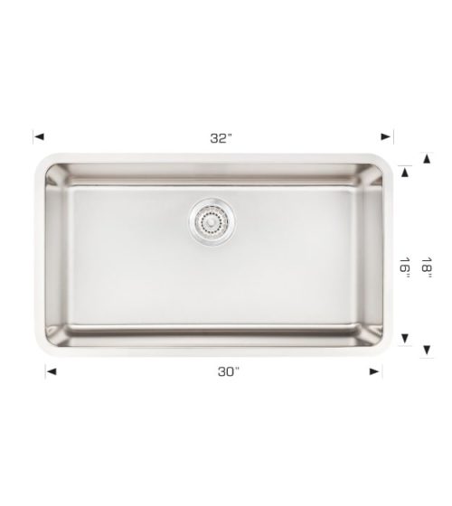 Bosco 207051 32" Stainless Steel Kitchen Sink