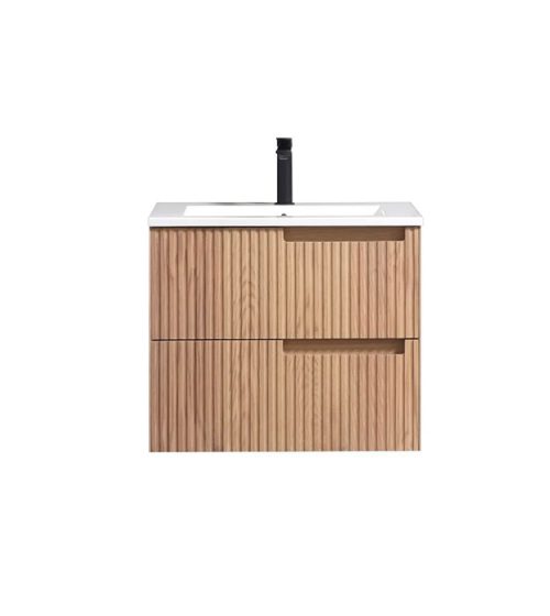 Fiore 24" Modern Wall-Mount Bathroom Vanity KSW24-Oakwood