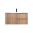KubeBath Fiore 40” Wall-Mount Bathroom Vanity KSW40-Oakwood
