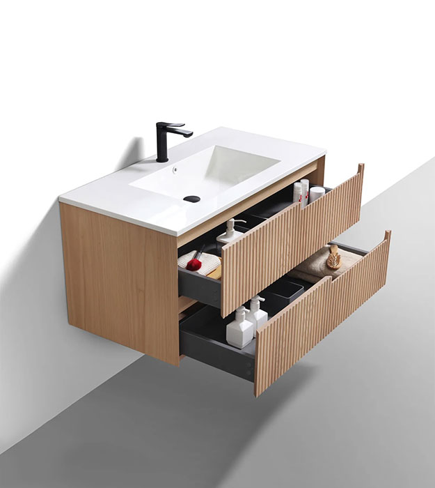 KubeBath Fiore 40” Wall-Mount Bathroom Vanity KSW40-Oakwood 20 Fiore 40” Modern Wall Mount Bathroom Vanity – KSW40-Oakwood