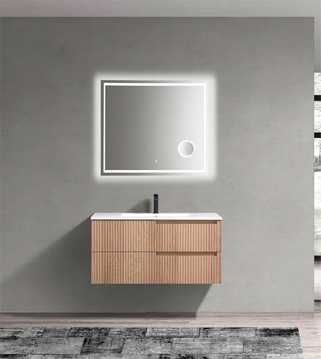 KubeBath Fiore 40” Wall-Mount Bathroom Vanity KSW40-Oakwood 21 Fiore 40” Modern Wall Mount Bathroom Vanity – KSW40-Oakwood