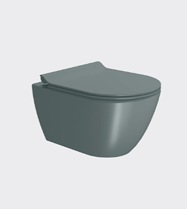 GSI PURA Wall-hung Toilet Compact Rimless With Seat 30 GSI Wall-hung toilet with bottom fixings Classic 881604