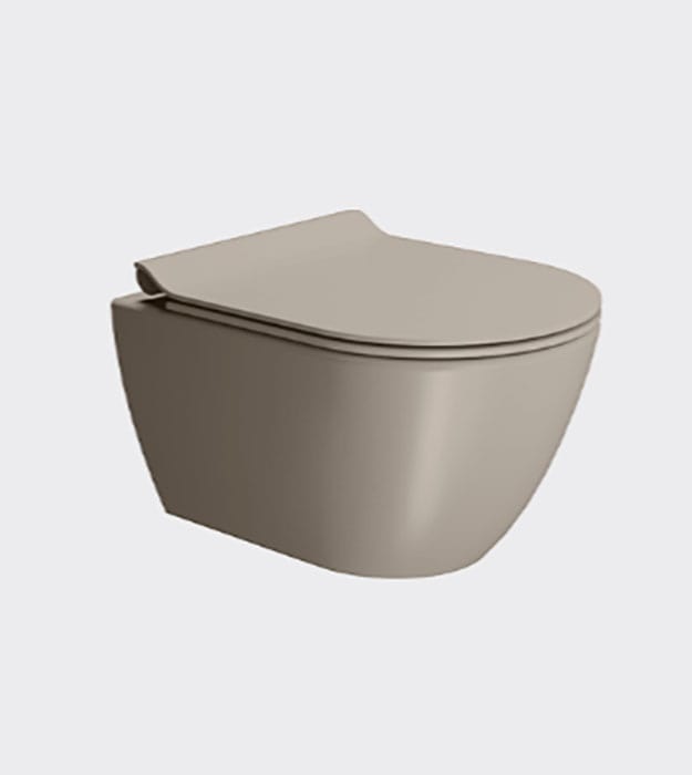 GSI PURA Wall-hung Toilet Compact Rimless With Seat 28 GSI Wall-hung toilet with bottom fixings Classic 881605