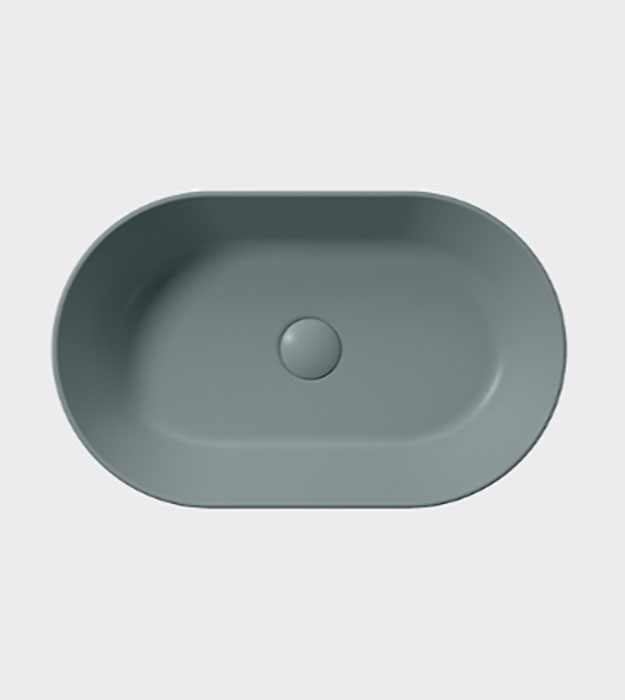 GSI Kube X Oval Vessel Washbasin 60×37 945811 29 GSI Ceramica Kube X Oval Countertop Washbasin 60×37 cm – 945804