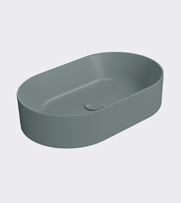GSI Kube X Oval Vessel Washbasin 60×37 945811 30 GSI Ceramica Kube X Oval Countertop Washbasin 60×37 cm – 945804
