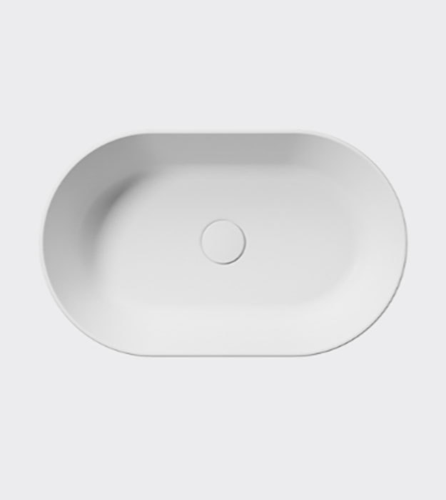 GSI Kube X Oval Vessel Washbasin 60×37 945811 23 GSI Ceramica Kube X Oval Countertop Washbasin 60×37 cm – 945809