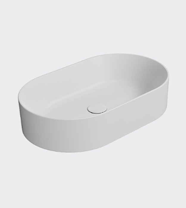GSI Kube X Oval Vessel Washbasin 60×37 945811 24 GSI Ceramica Kube X Oval Countertop Washbasin 60×37 cm – 945809