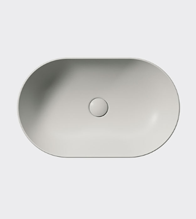 GSI Kube X Oval Vessel Washbasin 60×37 945811 19 GSI Ceramica Kube X Oval Countertop Washbasin 60×37 cm – 945817