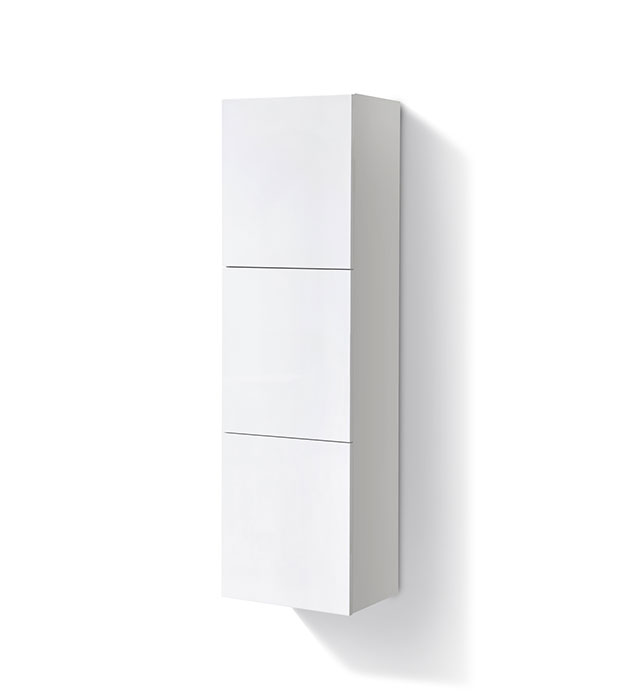 Veneer Linen Cabinet w/ 3 Large Storage KUBESC1500-GW 43 Veneer Linen Side Cabinet w/ 3 Large Storage Areas KUBESC1500-GW