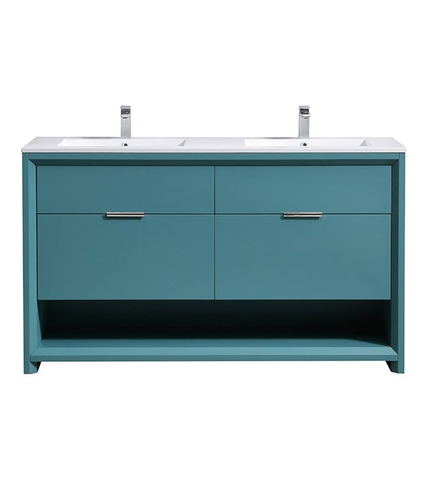 Nudo 60″ Double Sink Bathroom Vanity NUDO60 99 Nudo 60″ Double Sink Floor-Mount Modern Bathroom Vanity NUDO60
