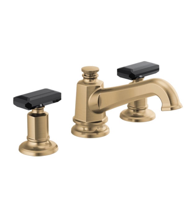 Brizo Invari Angled Spout with Black Crystal Handles - 65378LF 17 Brizo Invari Angled Spout -65378LF-GLLHP_HK5376-GLBC