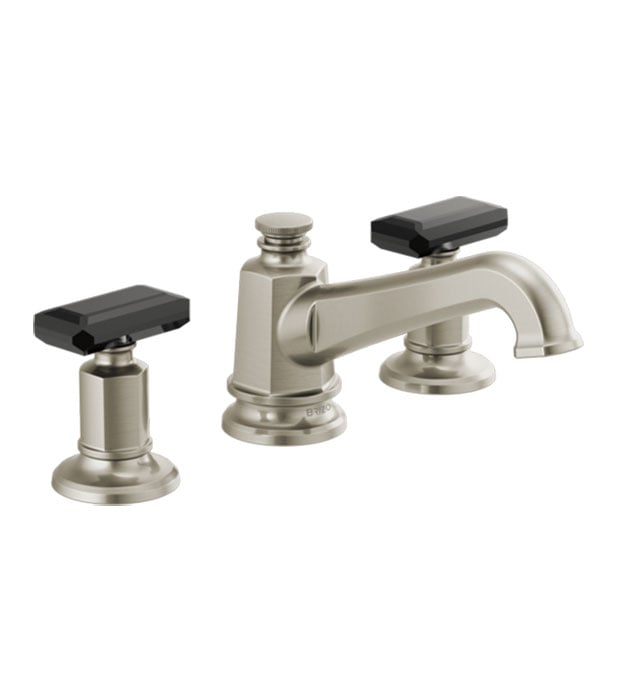 Brizo Invari Angled Spout with Black Crystal Handles - 65378LF 16 Brizo Invari Angled Spout - 65378LF-NKLHP_HK5376-NKBC