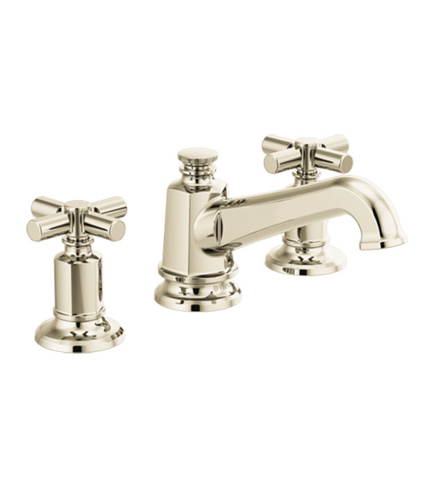 Brizo Invari Angled Spout Faucet With Cross Handles - 65378LF 4 Brizo Invari Angled Spout - 65378LF-PNLHP_HX5376-PN