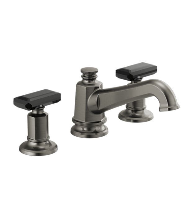 Brizo Invari Angled Spout with Black Crystal Handles - 65378LF 13 Brizo Invari Angled Spout - 65378LF-SLLHP_HK5376-SLBC
