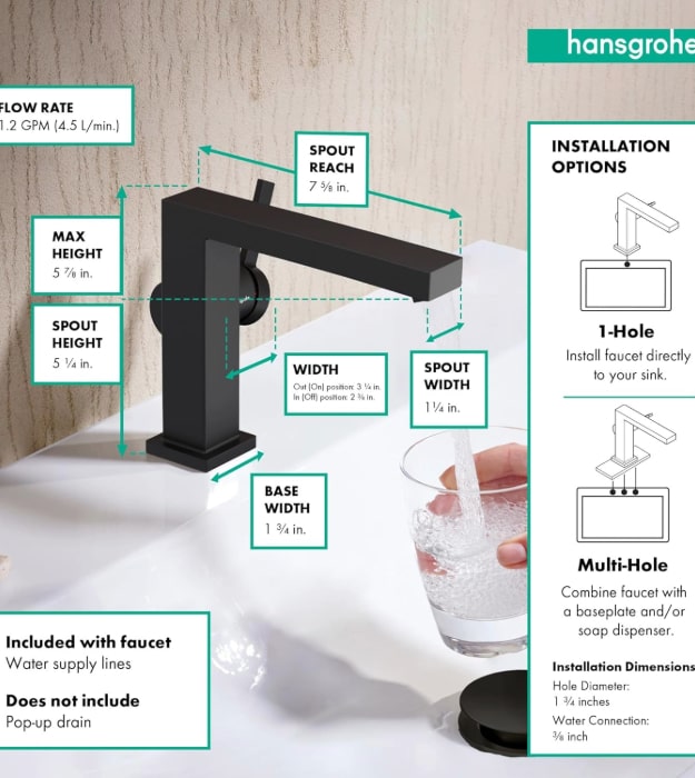 Hansgrohe Tecturis E 110 Single-Hole Faucet 73021001 6 Hansgrohe Tecturis E 110 Single-Hole Faucet 73021001 - Image 5