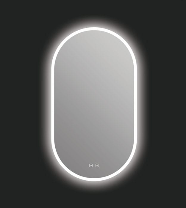 ICO Iris 20"x36" Oval Frameless LED Mirror II1120 7 The ICO Iris 20" W x 36" H Oval Frameless LED Mirror With Lighting II1120