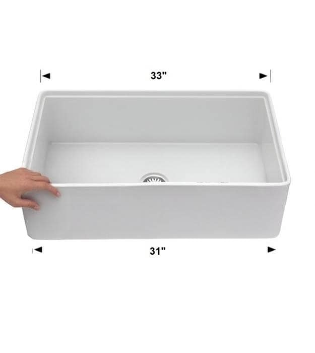 Bosco 33" Fireclay Apron Front Sink 209033M 22 Bosco 33" Fireclay Apron Front Sink 209033M
