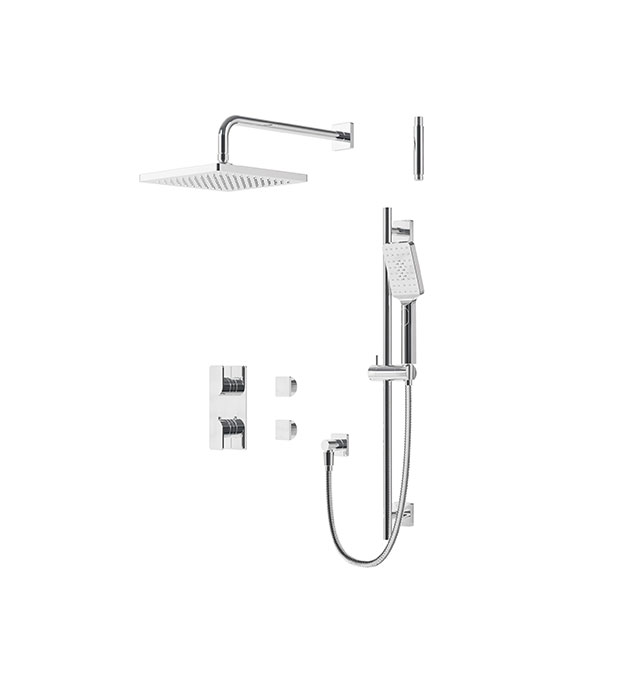 Aquabrass Square 2-Way Thermostatic Shower – XPSK01