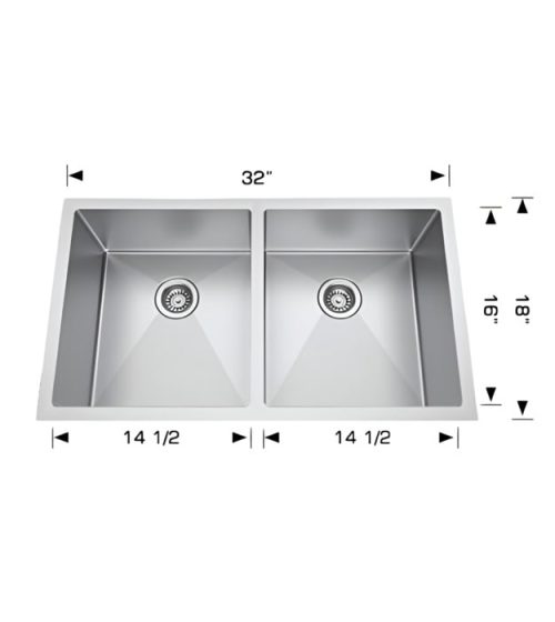 Bosco 208005 Plus 32" Undermount Kitchen Sink