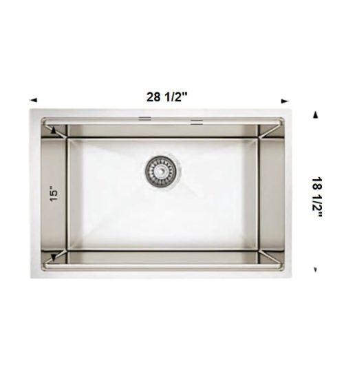 Bosco 20S028 28in 16 Gauge Stainless Steel Multi Level Kitchen Sink