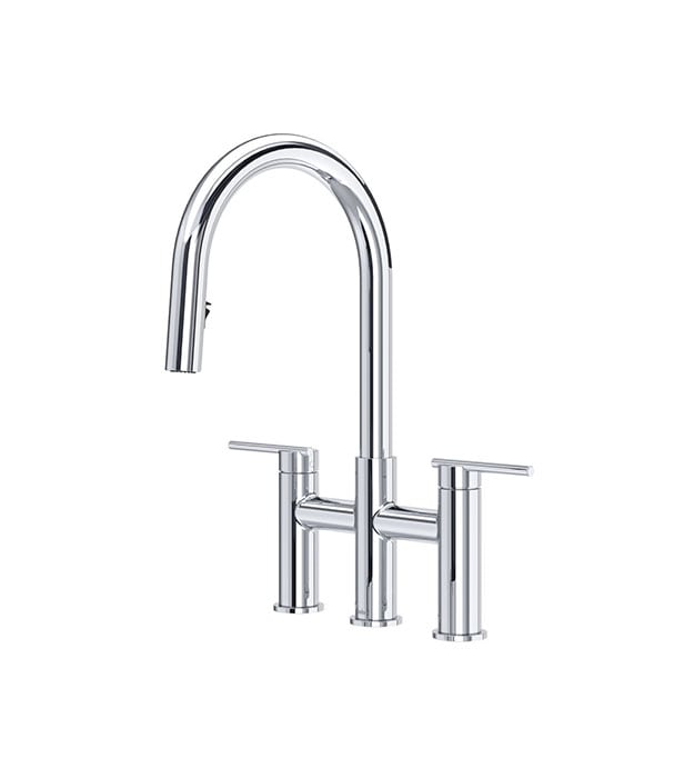 Riobel Lateral Bridge Pull-Down Kitchen Faucet – LT400