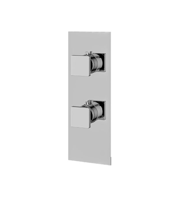 Aquabrass Square 3-Way Shared Trim Set – S8395