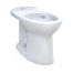 TOTO Drake C776CEFG.1001 Elongated Universal Height Tornado Flush Toilet Bowl with 10 Inch Rough in and CEFIONTECT Cotton White