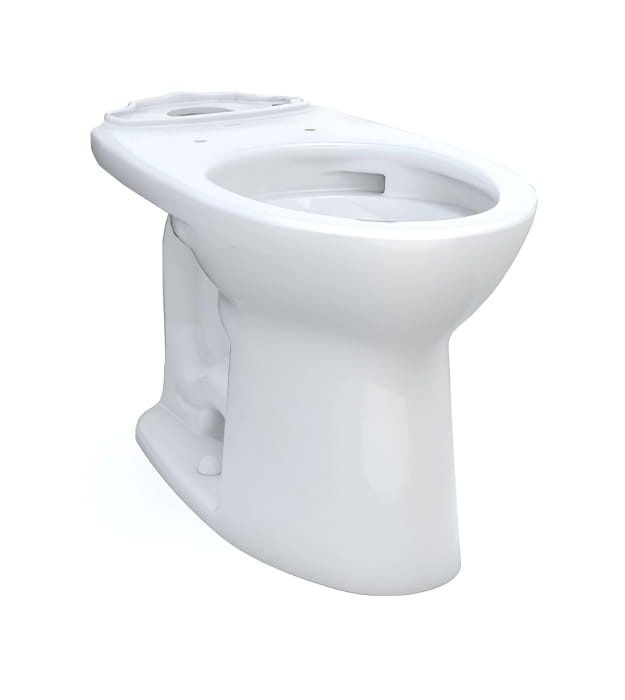 TOTO Drake C776CEFG.1001 Elongated Universal Height Tornado Flush Toilet Bowl with 10 Inch Rough in and CEFIONTECT Cotton White