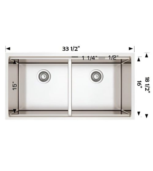 Bosco 20D033 Super Series Plus 33" Kitchen Sink