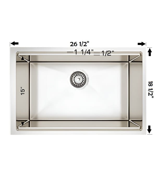 Bosco 20S026 Super Series Plus 26" Kitchen Sink 6 Bosco 20S026 Super Series Plus 26" Kitchen Sink