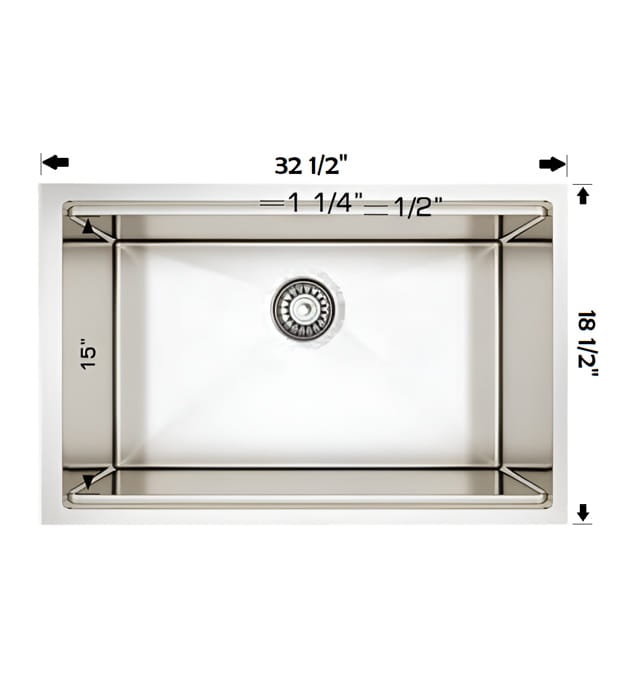 Bosco 20S032 Super Series Plus 32" Kitchen Sink 7 Bosco 20S032 Super Series Plus 32" Kitchen Sink