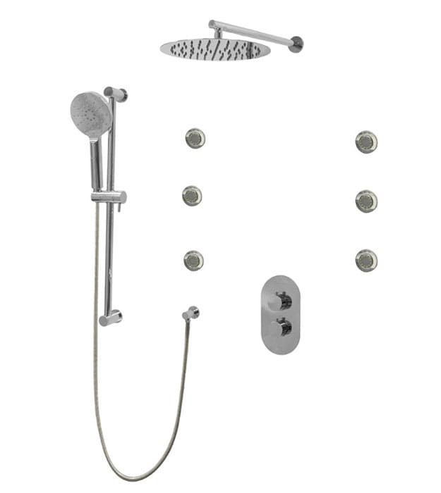 Kodaen CRYSTAL 3-Way Thermostatic Shower System – F57104-W12ASB6