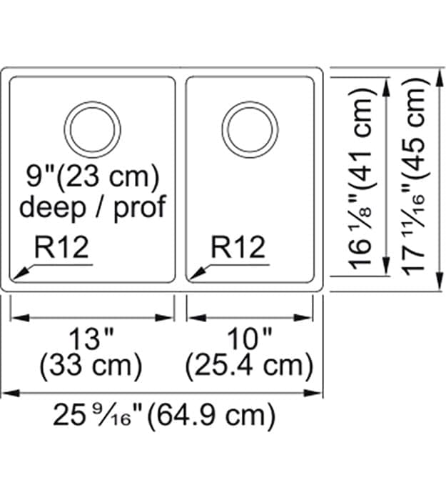 Franke Cube CUX160-24-CA Undermount Kitchen Sink 8 Franke Cube Undermount Sink - CUX160-24-CA