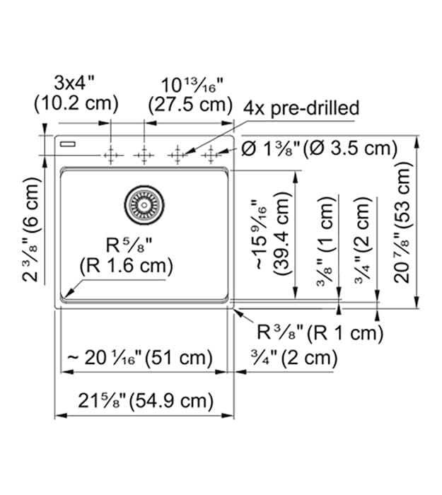 Franke Maris MAG61020-S 21" Fragranite Kitchen Sink 33 Franke Maris MAG61020-S Dual Mount Fragranite Kitchen Sink