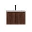 Mano MAN24WL 24" Fluted Wall Mount Vanity In Walnut