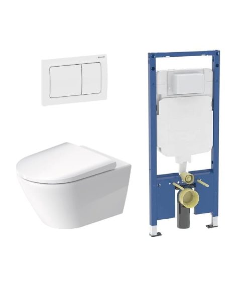 Duravit D-NEO + Geberit Alpha Wall Hung Toilet Kit