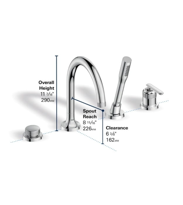 Grohe Listra 106237 Deck Mount Roman Tub Faucet - Image 8