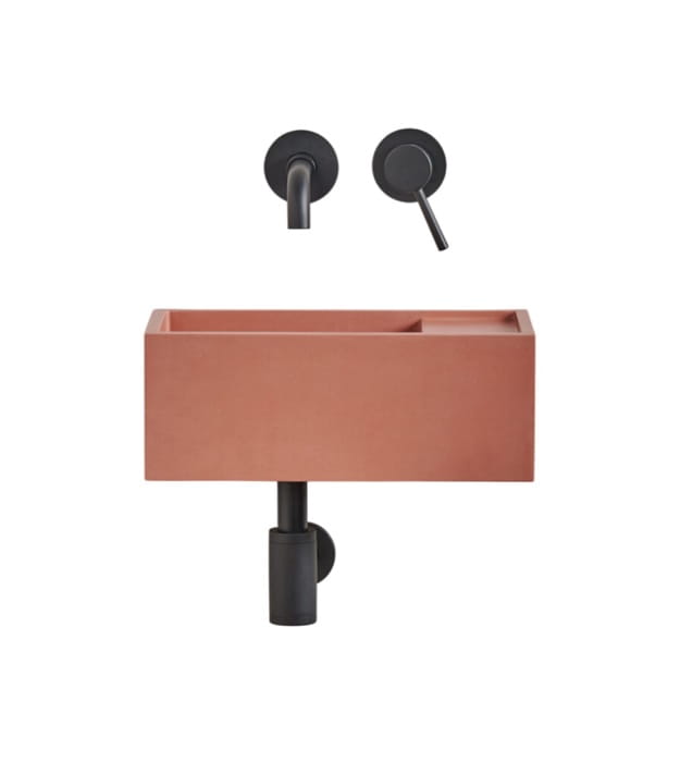 Mudd Bala Affix Concrete Wall Hung Sink