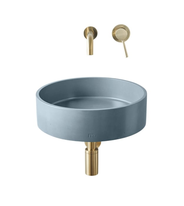 Mudd Odet LG Affix Concrete Wall Hung Sink